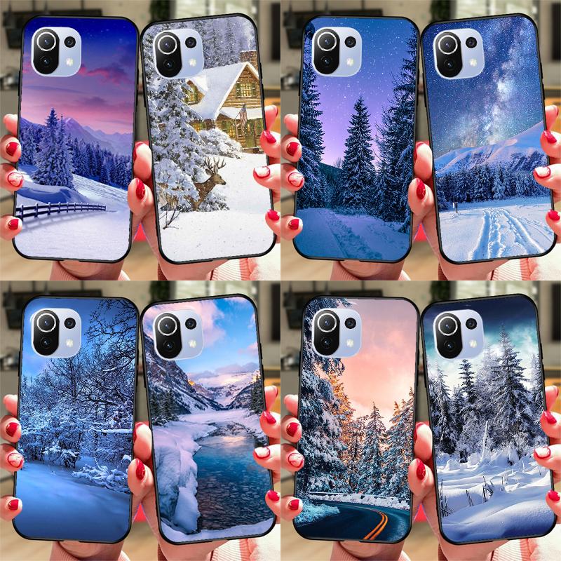 Landscape Winter Light Snow Funda For POCO F5 X3 X4 X5 Pro F4 GT C40 F3 Case For Xiaomi 11T 12T Pro 12 X 13 Lite Cover