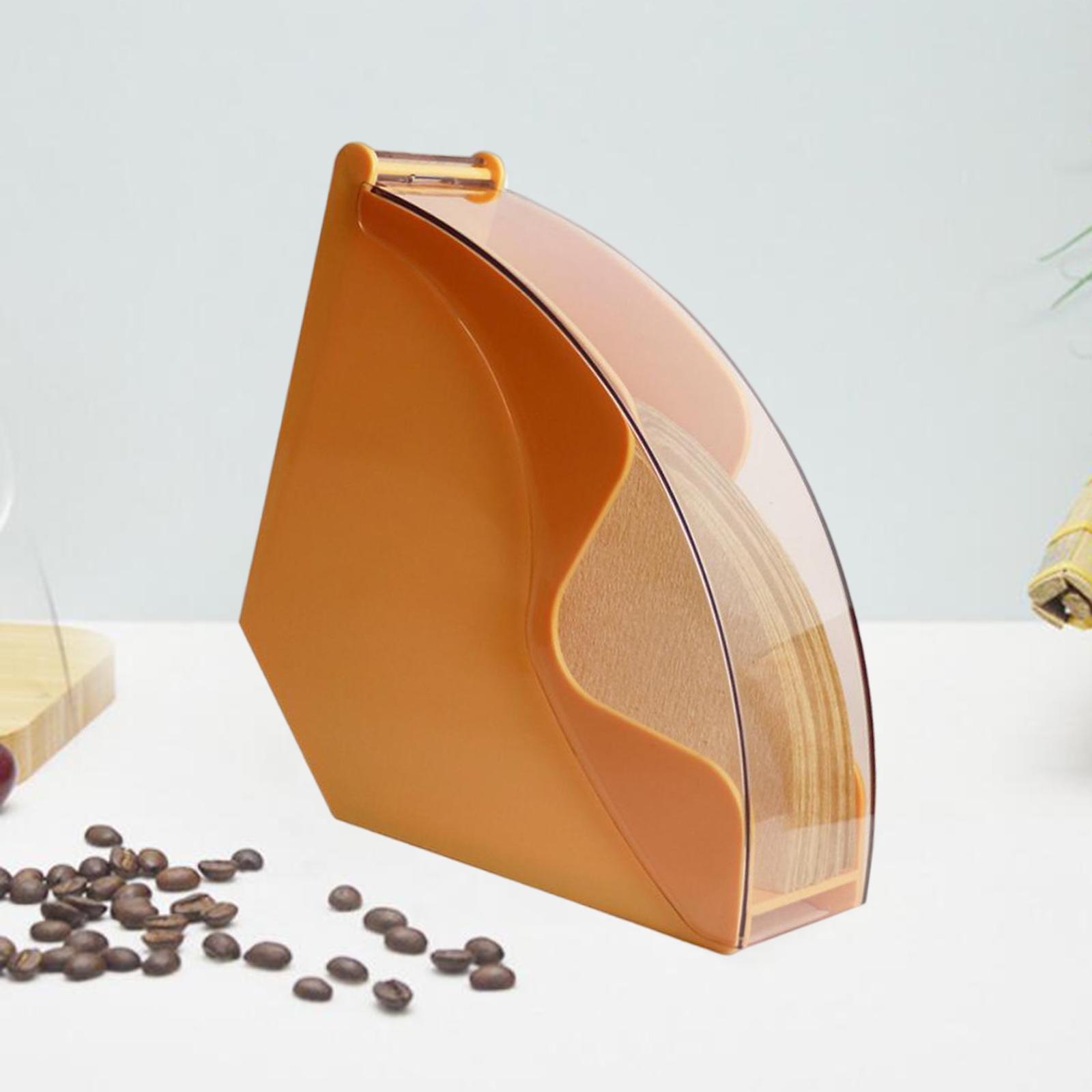 

Большой держатель для кофейной бумаги с акриловой крышкой, ручные конусные фильтры для кофе оранжевый