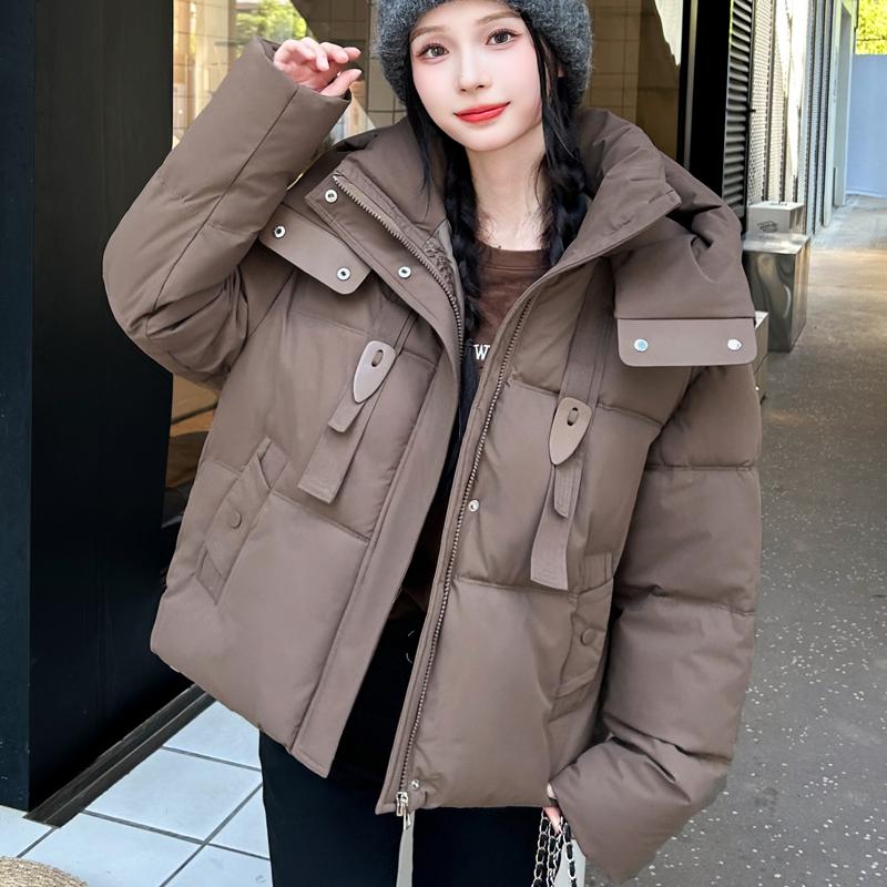 Fashion Winter Jackets Woman Short Parkas Hooded Loose Thick Warm Outerwears Casual Women's Coats