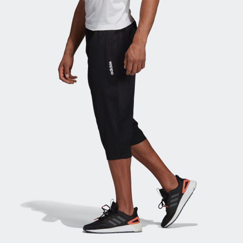 Adidas Knitted Sweatpants Men's Black Thin Tapered Pants DQ3107