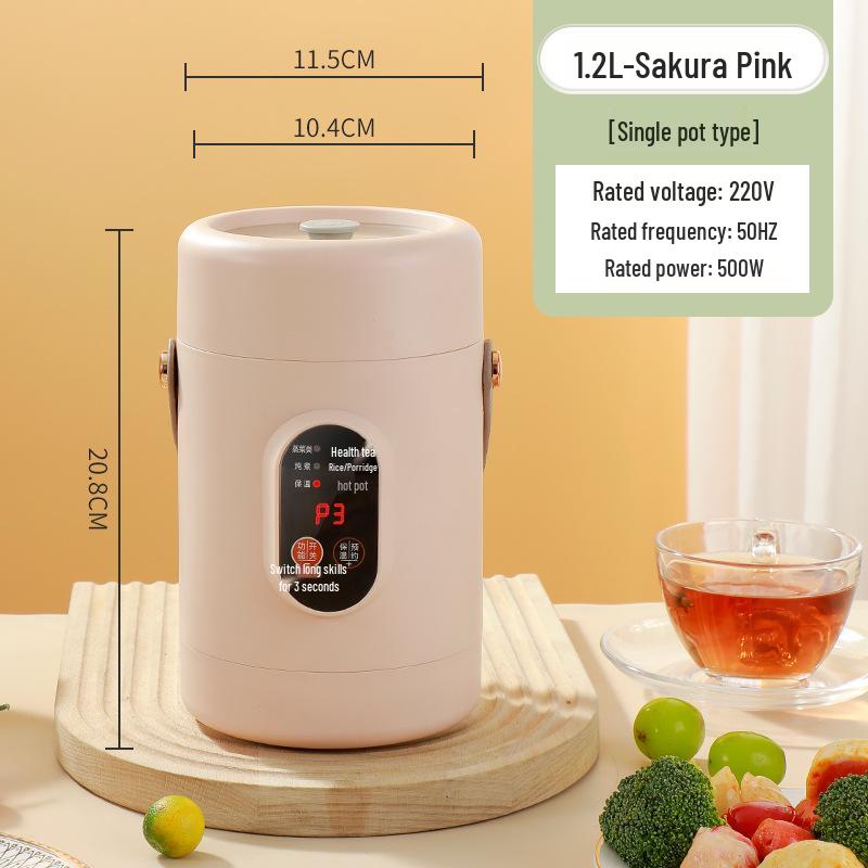 Douyin Celebrity Electric Stew Pot: Portable Multi-Function Soup & Porridge Cooker with Clear Stainless Steel Design