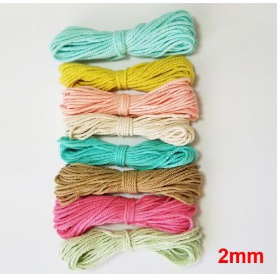 Colourful 1mm-2mm Cotton Twine Cords Macrame Rope String Thread Packing Decoration DIY