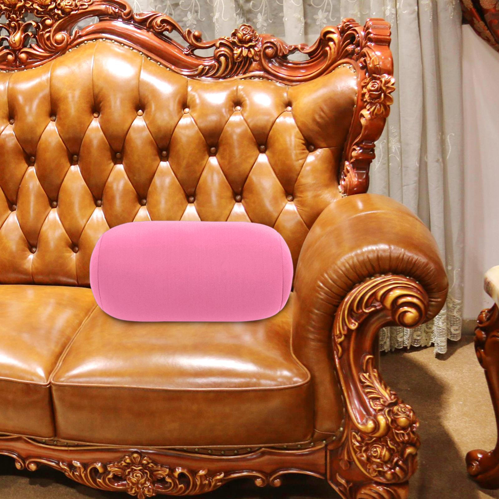 Подушка для спинки дивана с микрошариками, дорожная подушка для сна и поддержки шеи #1 Pink