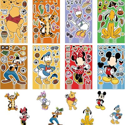 Mickys Magisches Haus Puzzle-Sticker DIY Ausdruck Gestalten Glücklich Lachend Verwenden als Puzzle Cartoon-Sticker
