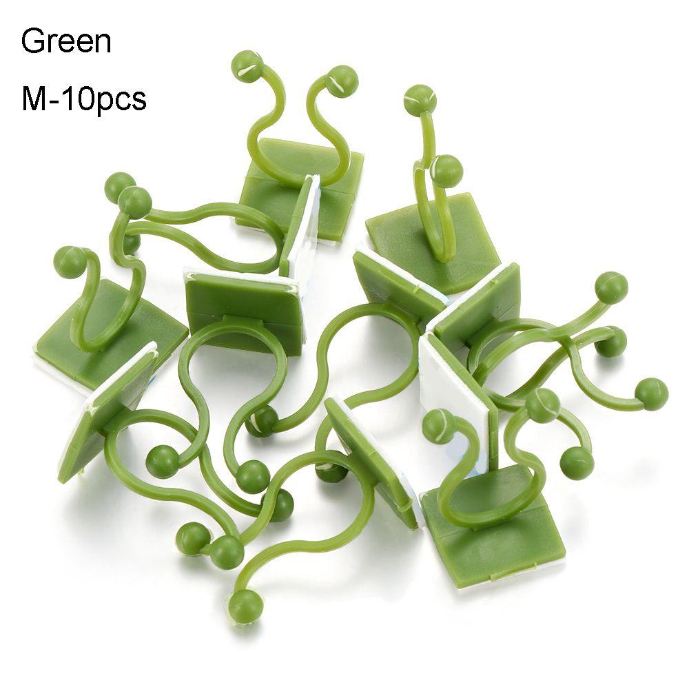 10PCS Invisible Plants Holder Greenhouse Bracket Wall Sticky Hook Plant Clip Rattan Clamp Wall Vines
