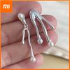 Xiaomi 925 Sterling Silver Earrings For Women Trendy Simple Wide Pearl Earring Jewelry Prevent Allergy Party Christmas Accessories