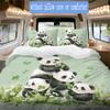 Panda Pattern Bedding,Quilt Set Quilt Cover Pillowcase Home Birthday Gift (1*duvet cover+2*pillowcase,without core)XSJT0917527