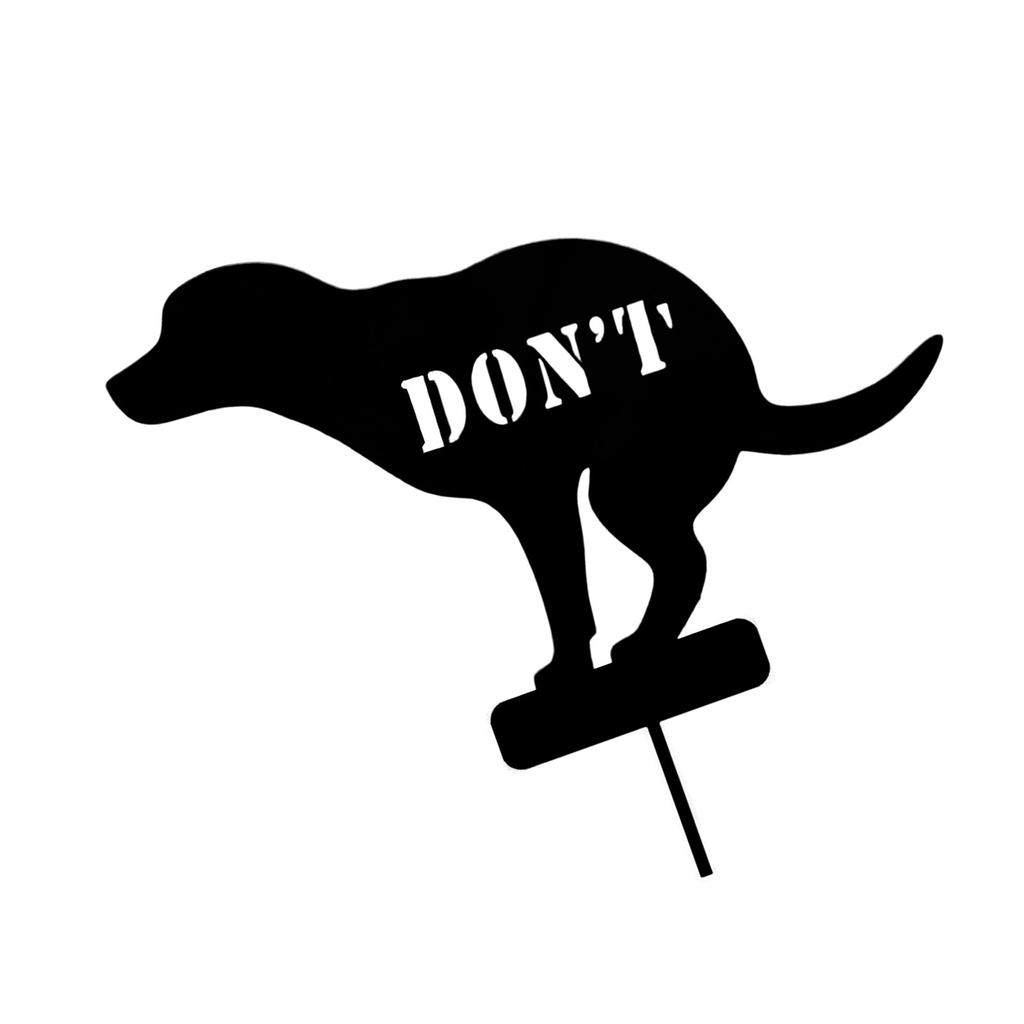 Eisenschild „Don't Pooping“ für den Garten, mit Aufschrift „Don't Dog Allowed Pooping“, Gartenführer, dekorativer Pfahl für Garten, Rasen, Hof