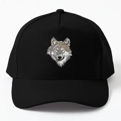The Wolf Baseball Cap Hat Bonnet Outdoor Summer Fish Casual Black Women Sun Unisexs Solid Color Boys Snapback Casquette