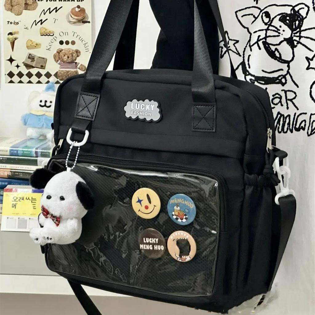 Ins College-Stil Mädchen Rucksacktasche Große Kapazität Niedliche Ita-Tasche Japanisch Vielseitig Hochwertige Einzel Schulter Crossbody-Tasche