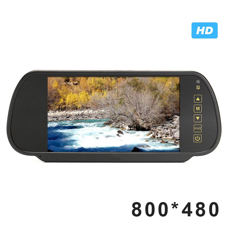 

7 Inch Car Mirror Monitor Parking Assistance 2 AV input Rear View camera optional 12V-24V for Car Truck VR