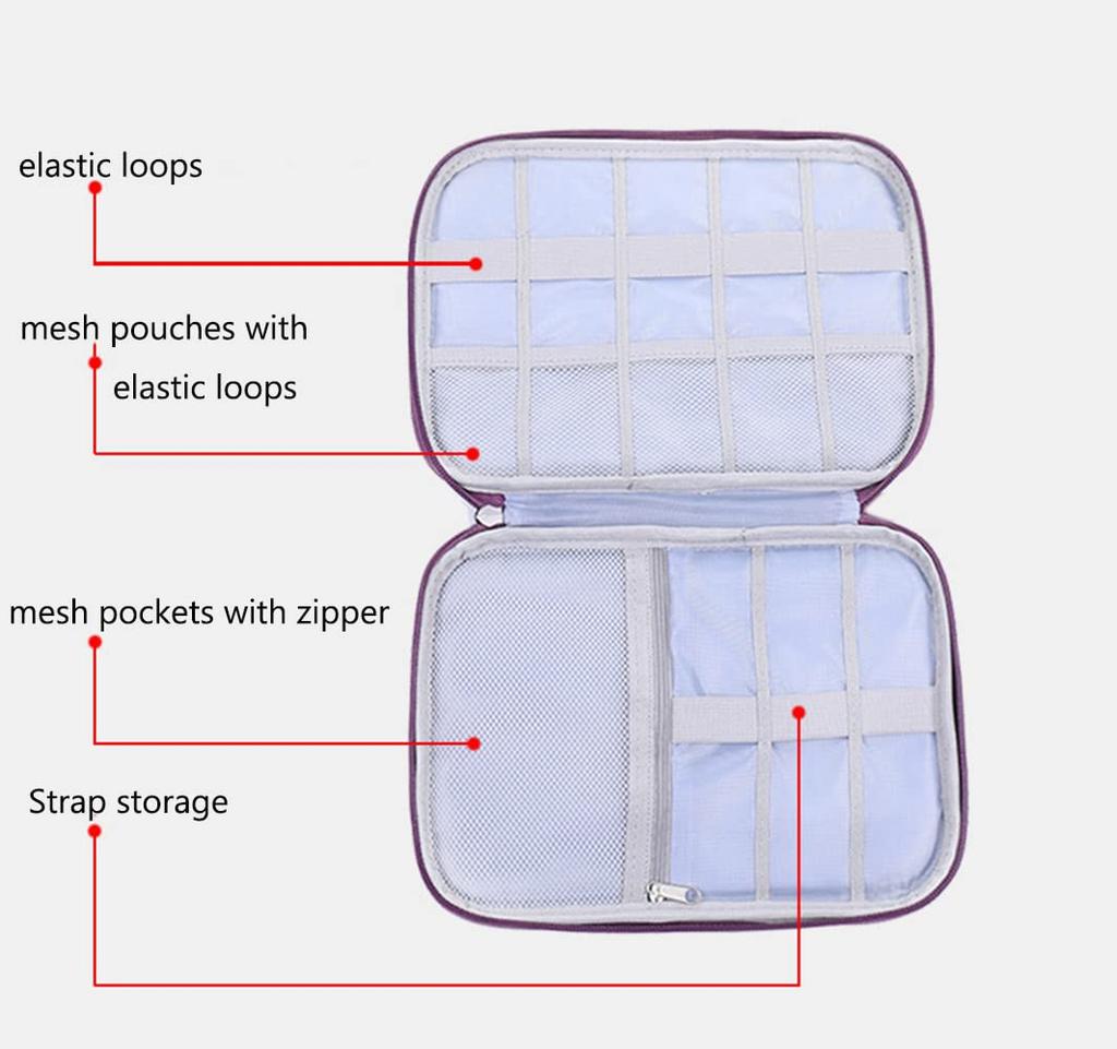 Watchband Box For Apple Watch Band Series 9 8 7 5 6 Se Ultra 2 Organizer Holder Bag Storage Case for Galaxy Watch 6 5 4 3 Strap