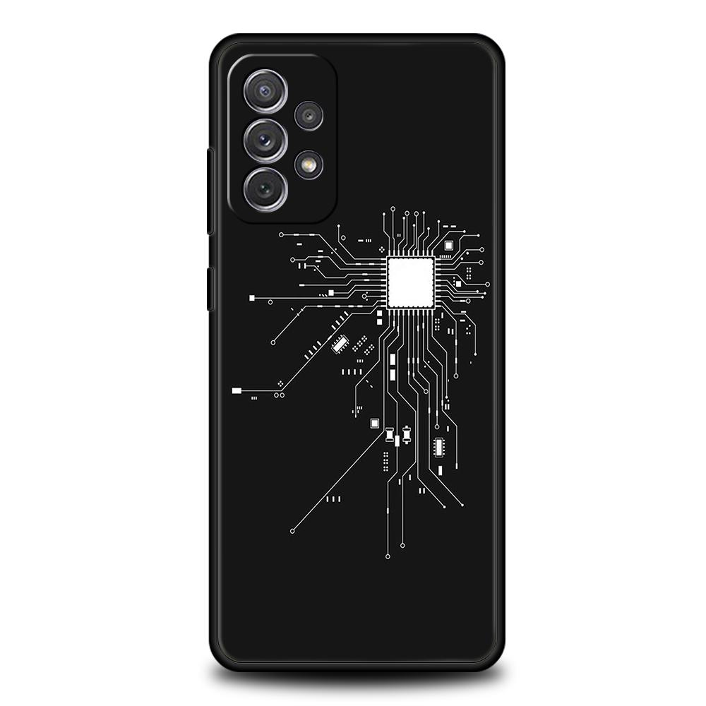 Inside Motherboard Circuit Board Phone Case for Samsung Galaxy A13 A14 A54 A73 A34 A51 A71 A22 A23 A32 A52 A01 A31 A41 TPU Shell