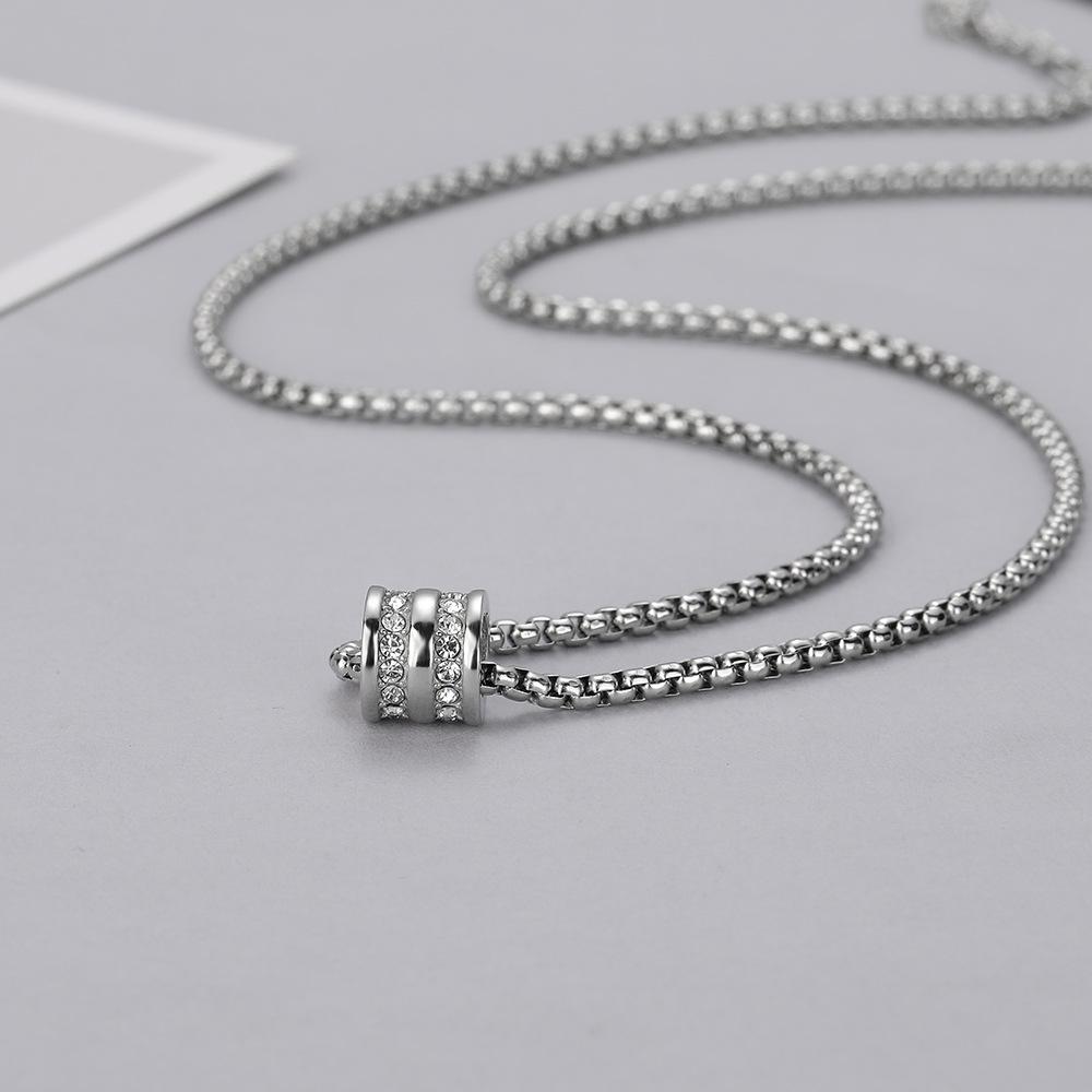 Transfer Bead Necklace for Men Titanium Steel Non-Fading Accessories for Women Versatile Personality Fashion Simple High-End Jewelry