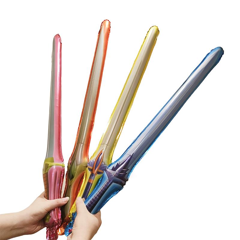 10Pcs Inflatable Sword Aluminum Film Balloon Garden Play Outdoor Games Swords Prop Children'S Toy Party Decoration