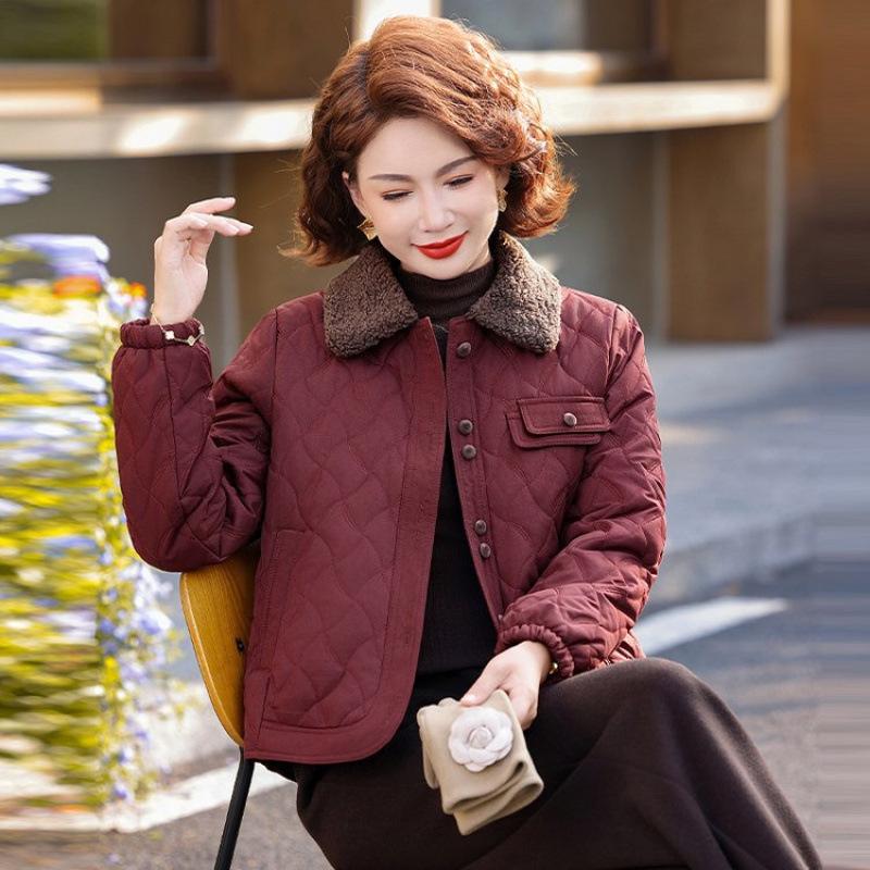 Winter padded jacket mother's new light and versatile temperament women's warm cotton-padded clothes