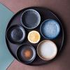 Round Japanese Creative Cute Small Seasoning Dish for Soy Sauce, Vinegar, Side Dishes, and Dipping Sauces.