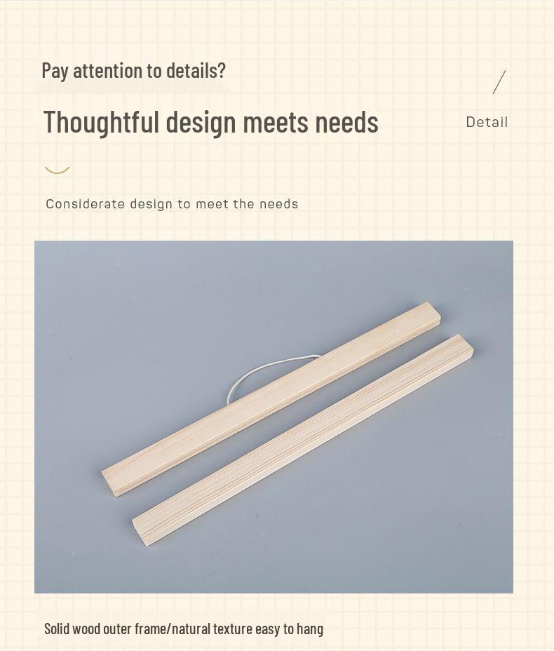 2025 Wooden Wall Calendar: Creative Single Sheet Hanging Planner