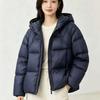 New puff down jacket women's short hooded Korean version loose small bread jacket thickened warm jacket women