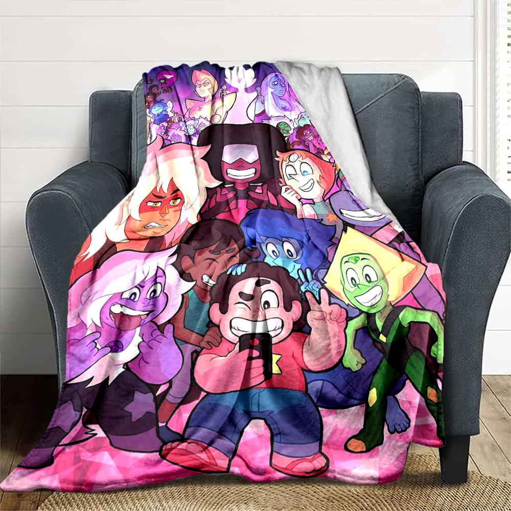 Steven Universo Print Flannel Blanket High Quality Warm Comfortable Cover for All Seasons Perfect for Gifts Home Decor