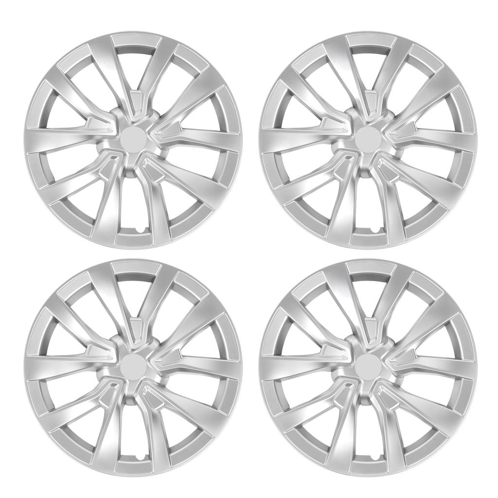 4PCS 18in Wheel Hub Cap Full Wrapping Wheel Hub Cover Trim Replacement for Tesla Model 3 2017 To 2023