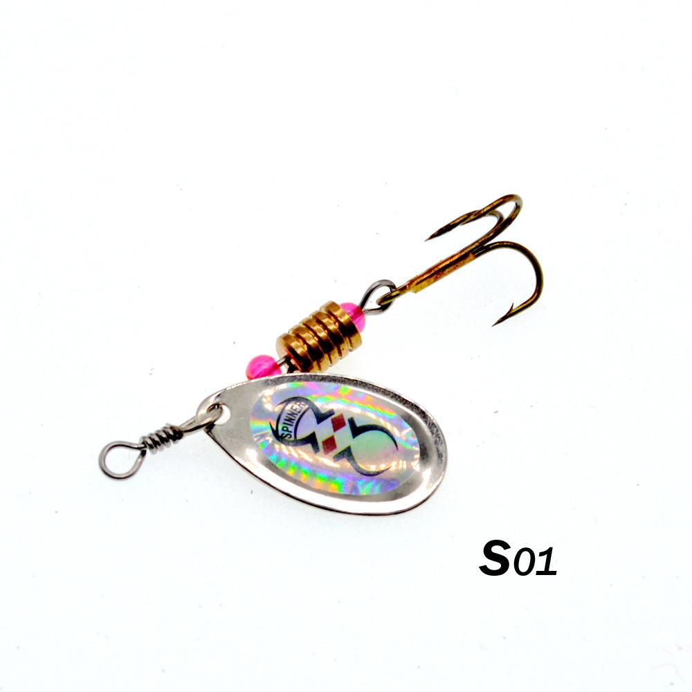 Hot 16Piece Set of Lure Bait, Rotating Composite Sequin Fishing Gear Bag, Metal Sequin Fake Bait