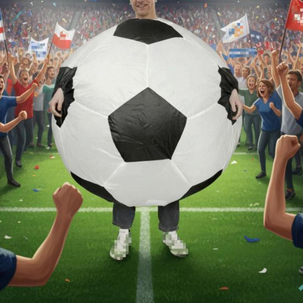 Inflatable Soccer Ball Costume Lightweight Party Wear Long-Lasting