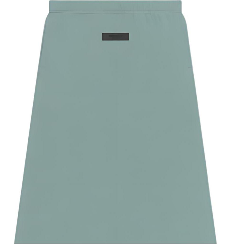 Fear Of God Essentials Drop 2 SS23 Sycamore Long Skirt Solid Color Knitted Side Pocket Bodycon Midi Skirt Misty Blue Women skirts FOG-SS23-231