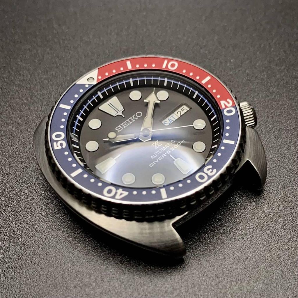 Used Seiko Turtle Samurai etc. Crystal Sapphire Crystal Double Dome Blue AR 32x4.5x2.9 AfteRMarket Parts Seiko MOD Custom Parts SRP