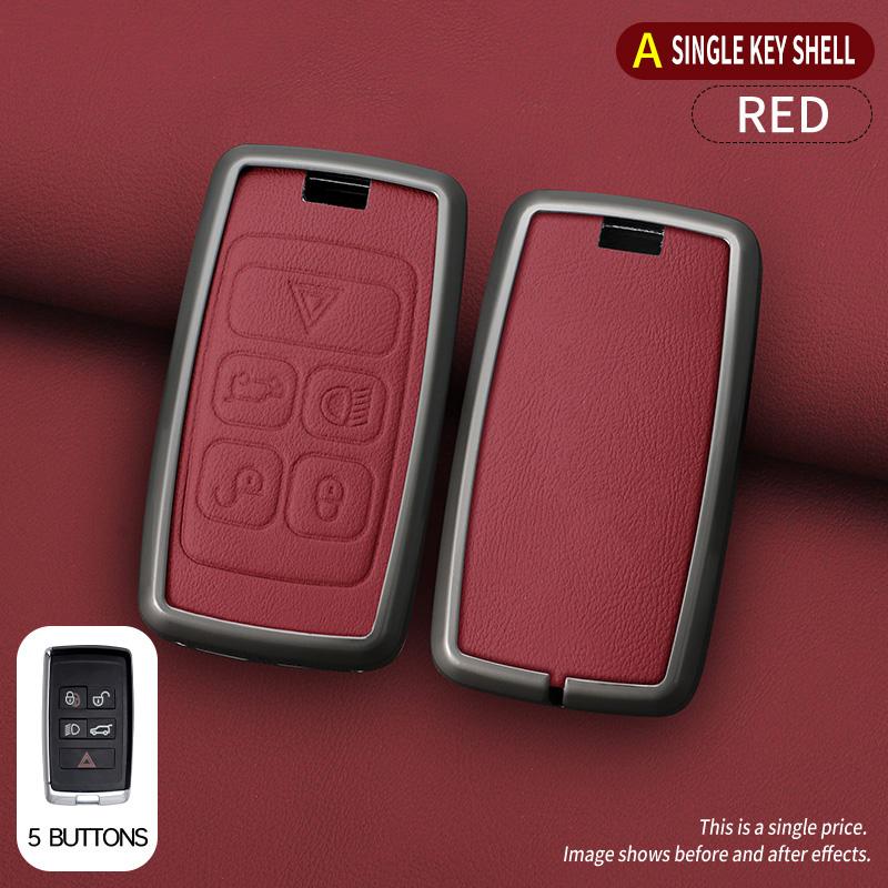 Car Zinc Alloy Leather Key Cases Holder Cover for Land Rover Range Rover Discovery 5 LR2 LR4 Sport for JAGUAR XE XF XJ F PACE