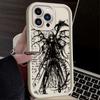 Luxury Punk Black Angel Phone Case For Xiaomi Redmi 9A 9C 10 10C 12 12C K30 K40 K50 Note 10 11 12 13 Pro 5G Cover