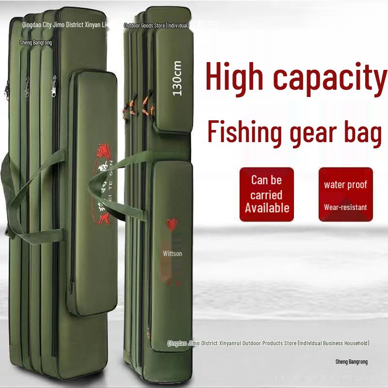 Waterproof Multifunctional Fishing Rod and Tackle Bag - Lightweight with Large Capacity