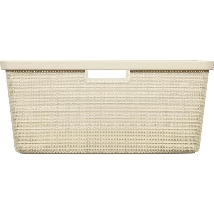 Corbeille à linge - Curver - Jute - 46 L - Beige