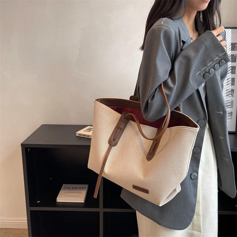 IELGY Ladies Tote Bag - Large Capacity One-Shoulder Canvas