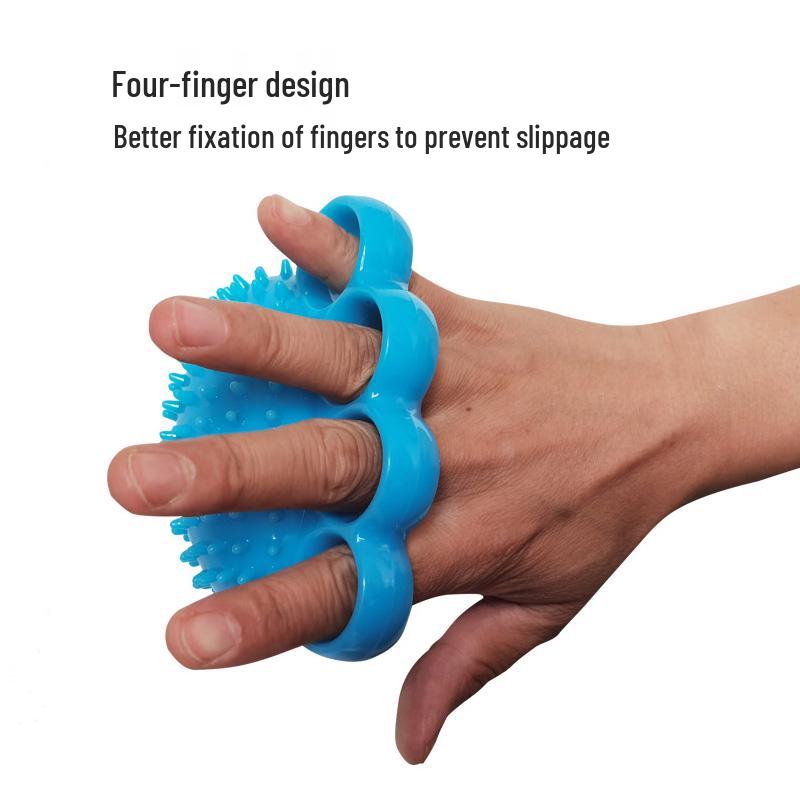 Four-Finger Soft Silicone Hedgehog Grip Ball for Finger Strength Training