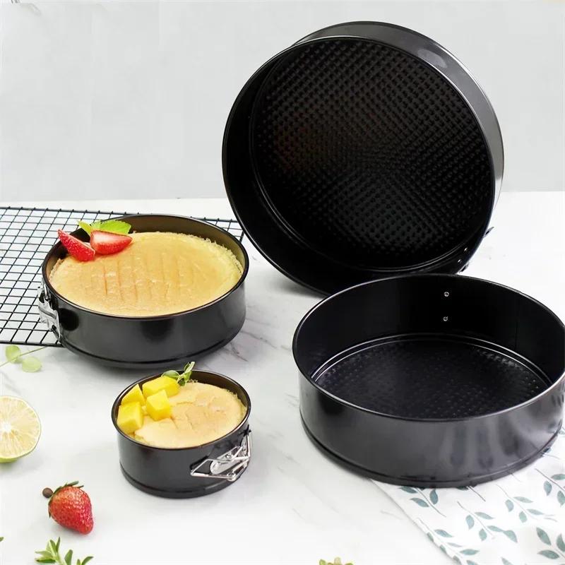 4/7/9/10 Inch Carbon Steel Cakes Molds Round Cake Pan Bakeware Non-Stick Removable Bottom Kitchen Accessories Metal Bake Mould
