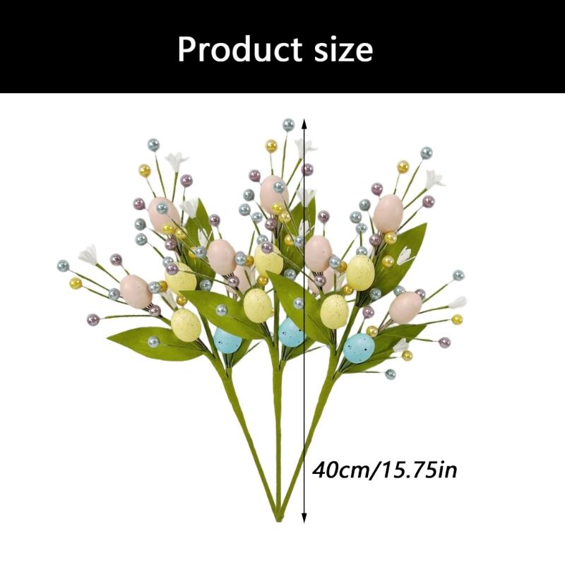 Easter Tree Branch Colorful Eggs Artificial Flower Arrangements Bouquets Decoration Wedding Festival Parties Ornament