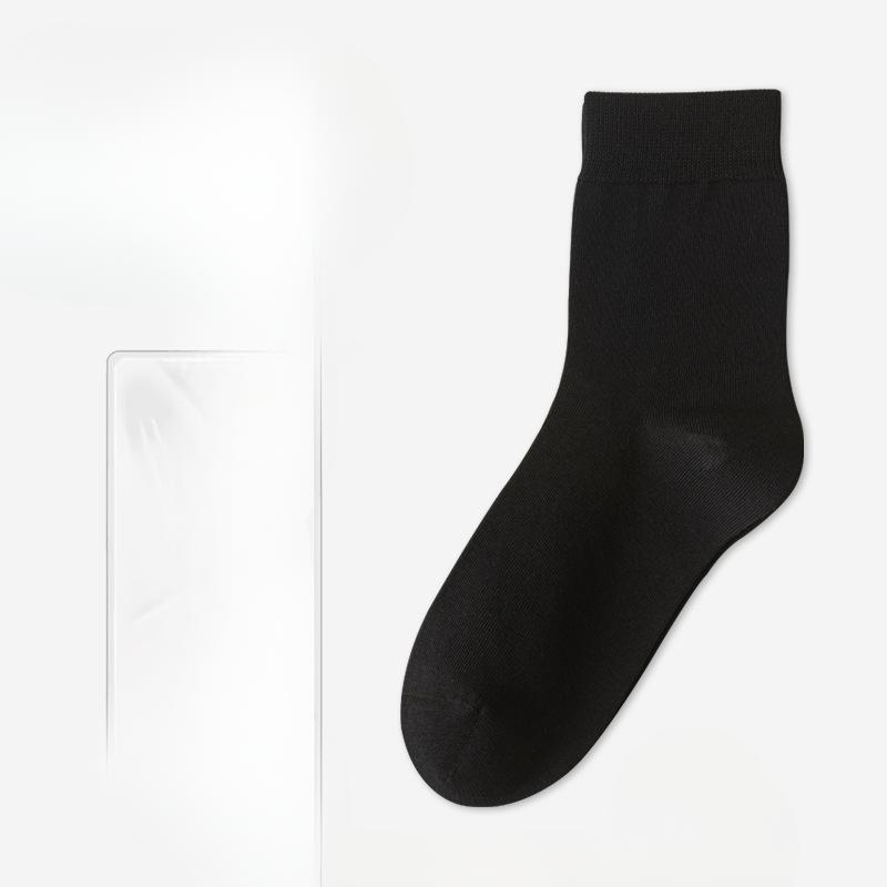 Men's Summer Simple Business Leisure Pure Color Sweat Absorption Deodorizing Antibacterial Cotton Socks