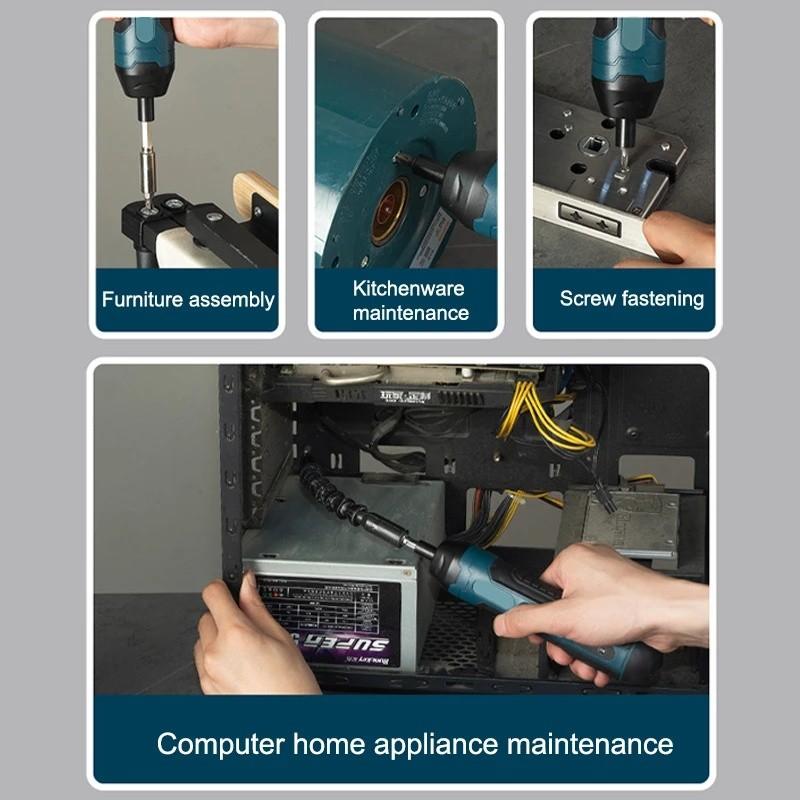 3.6V Portable Home Appliance Maintenance Power Tools Set Cordless Electric Screwdriver Rechargeable Mini Drill