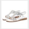 Sandali piatti con strass bohémien Yasrun - Comode scarpe estive da donna