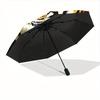 1pc Tiger Jungle Print Automatic Open/Close Umbrella, Ideal Fan Gift for Birthday, Christmas, Trendy Fashion yy250828102