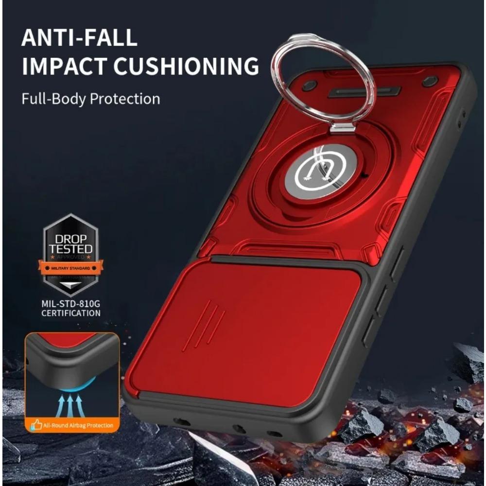 Slide lens protection Case For Poco X8 Pro Redmi Turbo 5 Rotate Magnetic Ring Holder Shockproof Hard Cover For POCO X8Pro Bumper