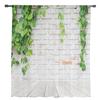 Green Plants White Masonry Wall Sheer Curtains for Living Room Decoration Window Curtains Kitchen Tulle Voile Organza Curtains