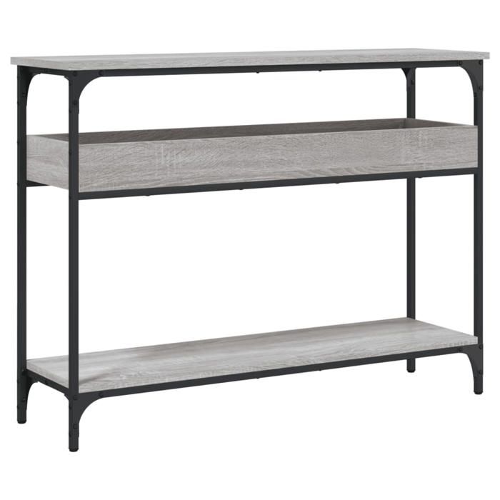 VidaXL Console Table with Shelf Sonoma Grey 100x29x75 Cm 837720