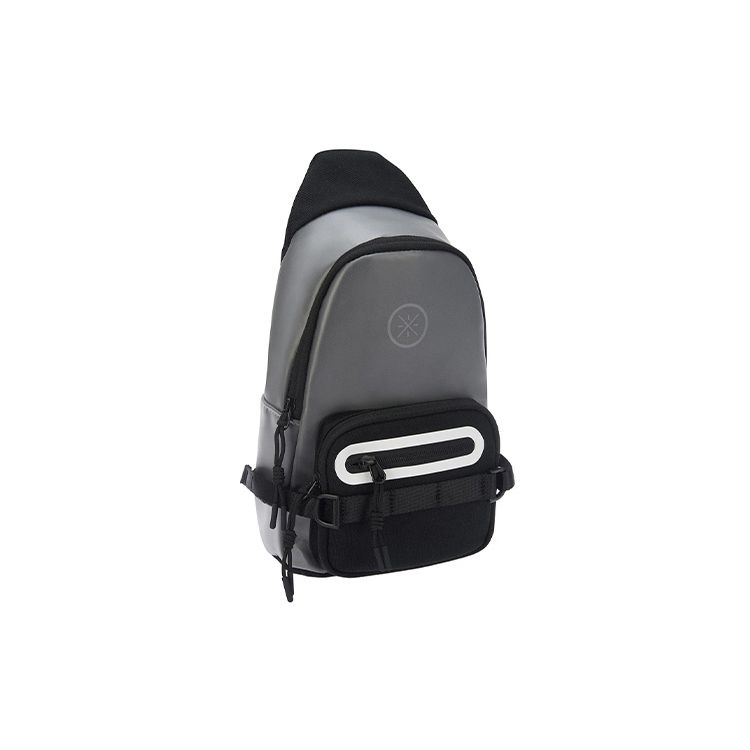 Li Ning Wade Series Polyurethane Chest Bag Regular Unisex bags Black ABDR616-1
