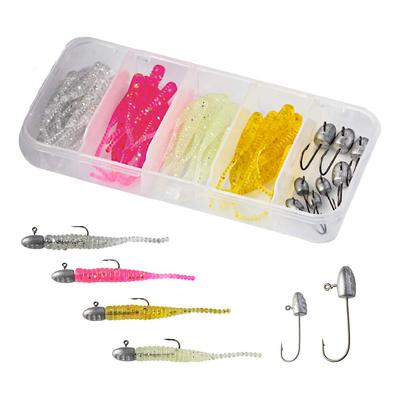 DUKES Ajing Wurm Jighaken 1g 3g Felsenfisch Barsch Set