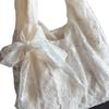 Korean Lace Flower Canvas Women's Large Tote Bag