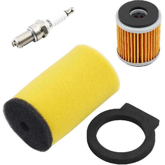 Road Passion Air Filter & Oil Filters & Spark Plugs Kits Compatible with Yamaha Big Bear 350 Kodiak 400 4x4