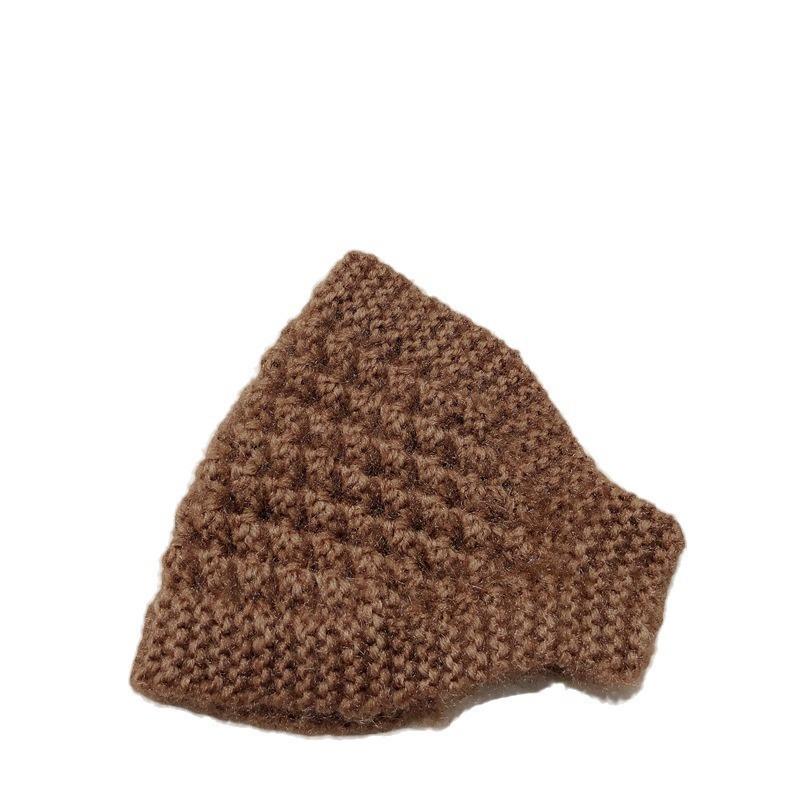 New knitted hat wool warm headgear winter covering artifact knitted headband headscarf scarf