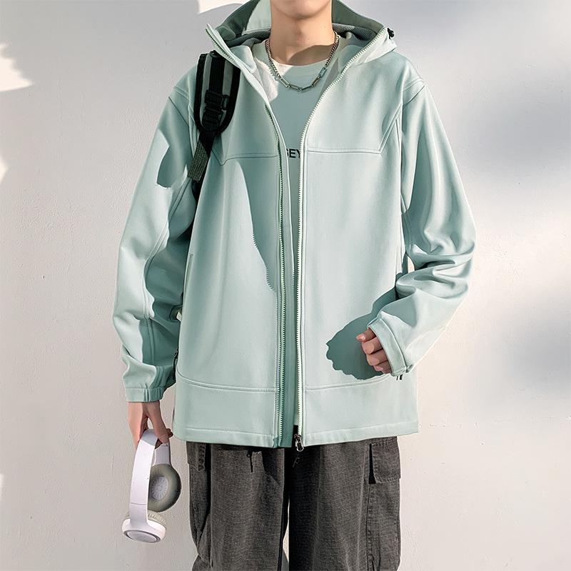 Unisex Softshell Fleece Lined Outdoor Jacket: Windproof, Waterproof, Hooded Sports Coat XX-Large